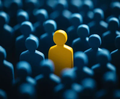 graphic of standing out in crowd