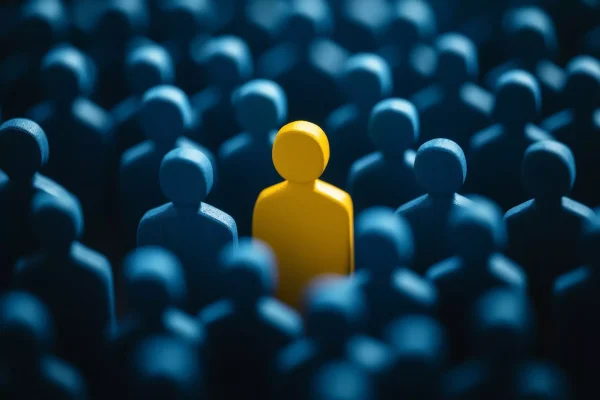 graphic of standing out in crowd
