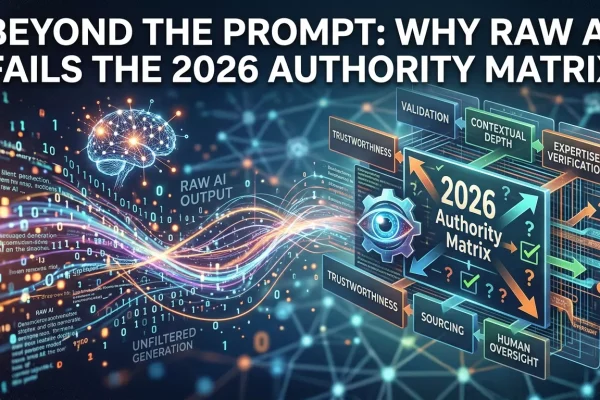 Header image illustrating human technical stewardship directing AI search strategy and the convergence of AEO, GEO, AI SEO optimization, and Directories for the 2026 search ecosystem, visualizing the human expert as the indispensable mind required to instruct, monitor, and deploy the automated AI authority matrix by Incognito Worldwide.